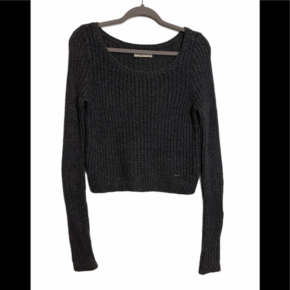 Abercrombie & Fitch Knit Scoop Neck Crop Sweater S
